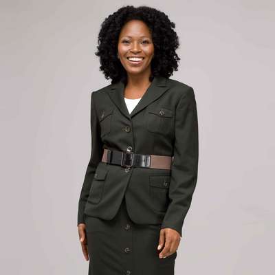 ベルト付きサファリジャケット